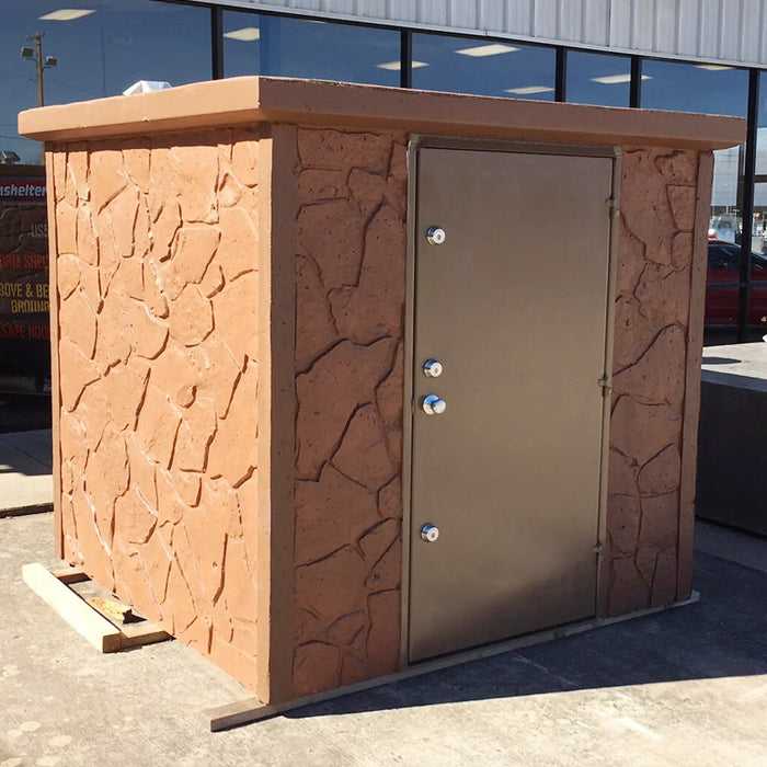 Oklahoma Storm Shelters - Concrete Above ground Decorative Concrete Storm Shelter Room 6"x 6" - Oklahoma only