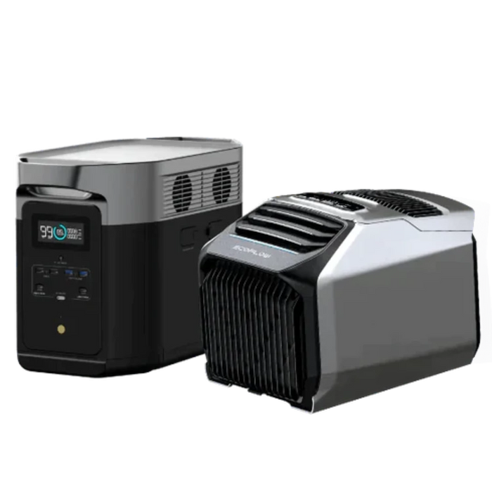 EcoFlow WAVE 2 Portable Air Conditioner + DELTA 2 Max Solar Generator