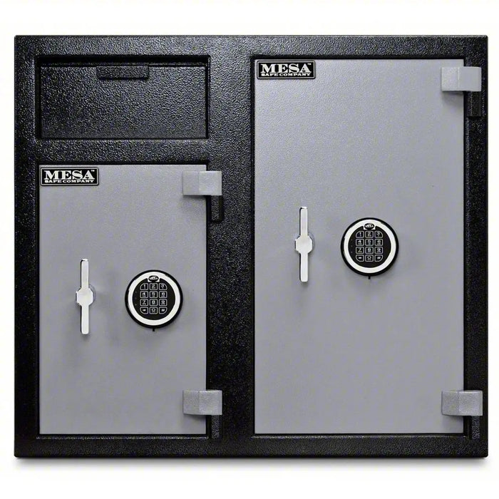 Mesa Safe Company Dual Chamber Depository Safe, 2.6 Left and 4.7 Right Interior Cubic feet, Black