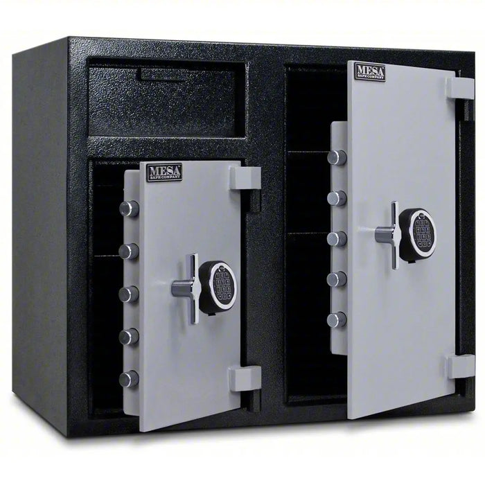 Mesa Safe Company Dual Chamber Depository Safe, 2.6 Left and 4.7 Right Interior Cubic feet, Black