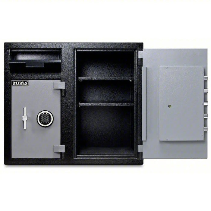 Mesa Safe Company Dual Chamber Depository Safe, 2.6 Left and 4.7 Right Interior Cubic feet, Black