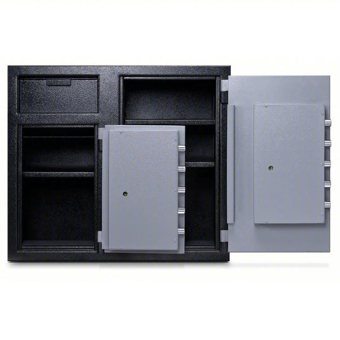 Mesa Safe Company Dual Chamber Depository Safe, 2.6 Left and 4.7 Right Interior Cubic feet, Black