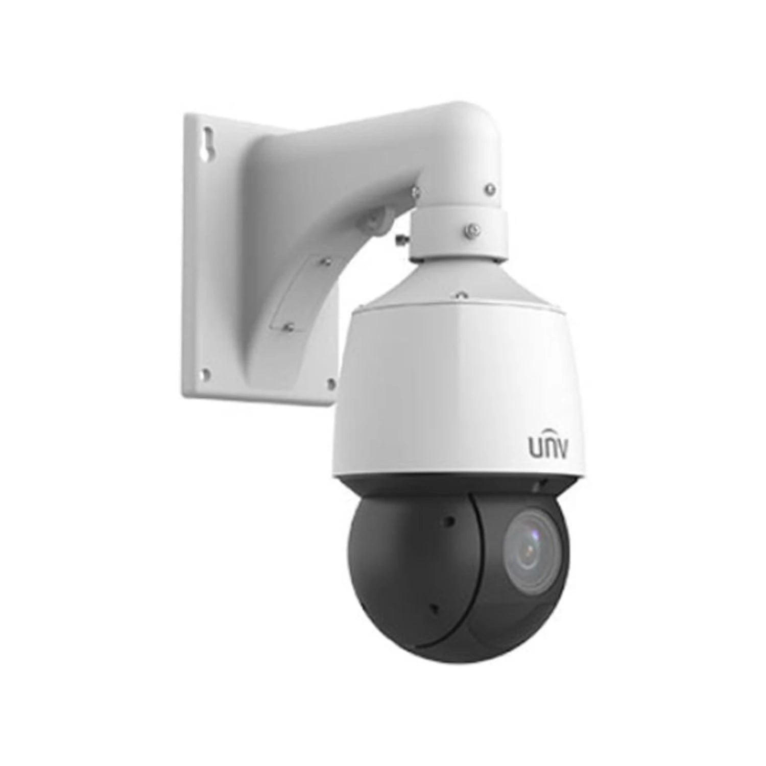 UNIVIEW 4MP PTZ IP Camera: IP67 Weatherproof, 25x Motorized Zoom, AI Autotracking, LightHunter Illumination, Wall Mount included.