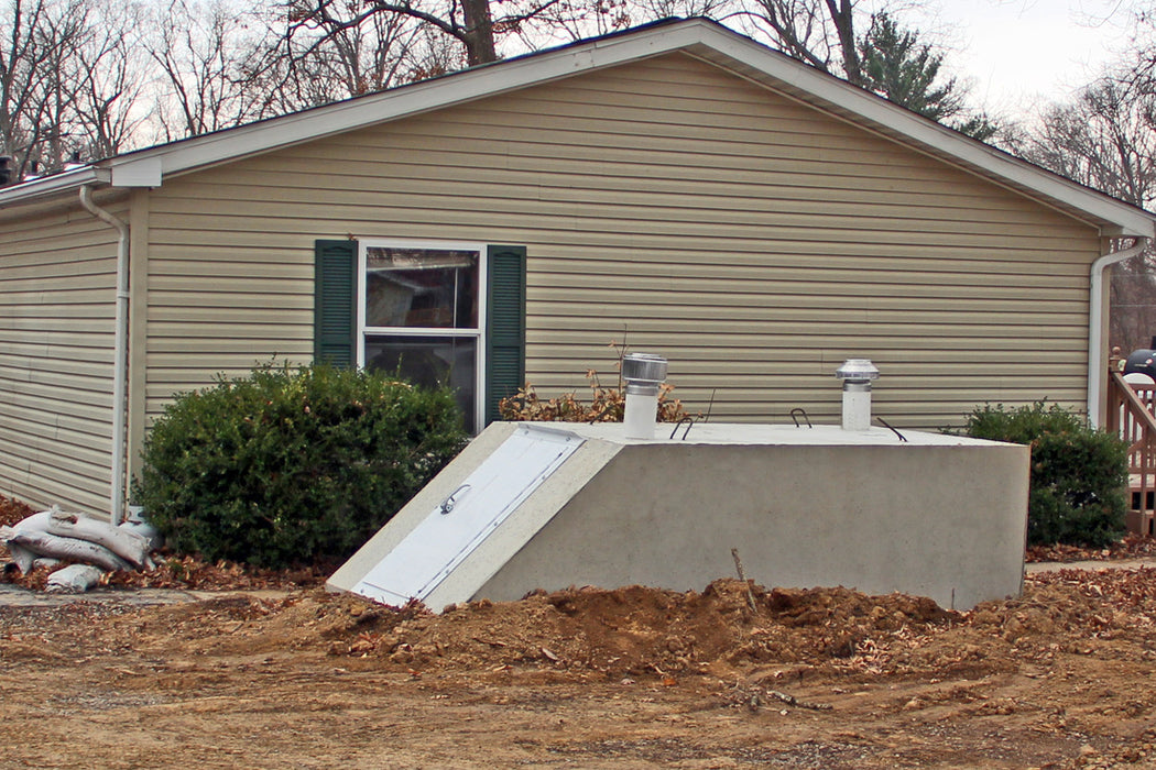 Illinois Storm Shelters - Concrete Underground Slope Top Storm Shelter