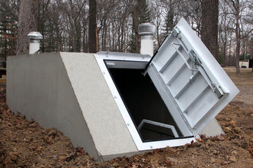 Illinois Storm Shelters - Concrete Underground Slope Top Storm Shelter