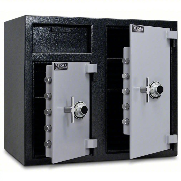 Mesa Safe MFL2731CC All Steel Depository Safe with Two Combination Locks, 6.7-Cubic Feet, Black and Grey