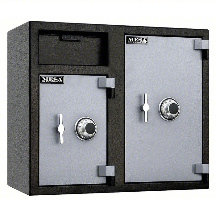 Mesa Safe MFL2731CC All Steel Depository Safe with Two Combination Locks, 6.7-Cubic Feet, Black and Grey