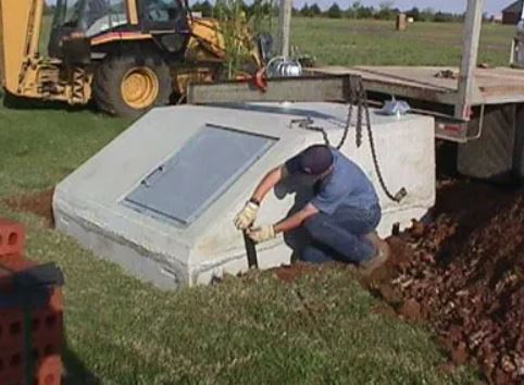 Pennsylvania Under ground Outdoor Concrete Slope front Storm Shelter