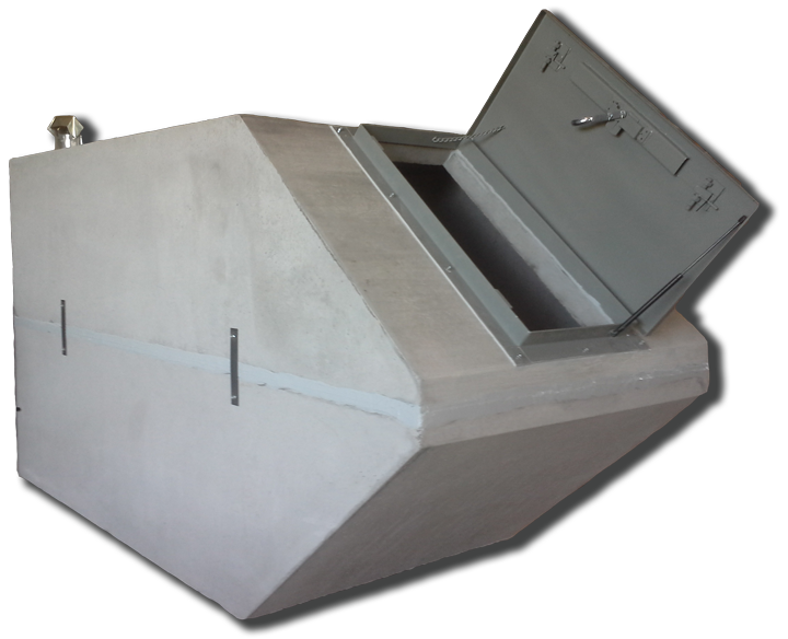 Iowa Under ground Outdoor Concrete Slope front Storm Shelter