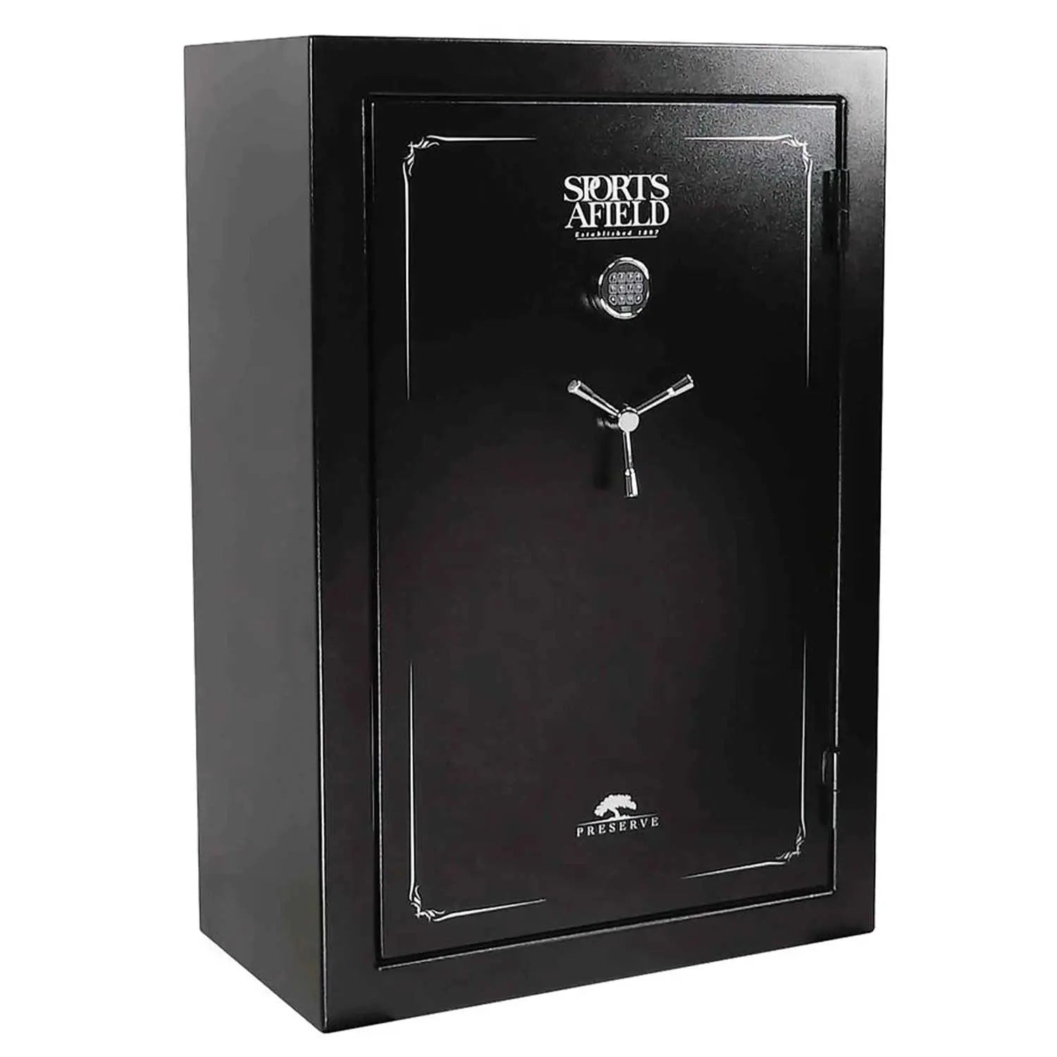 Sports Afield Gun Safes Preserve Series (40+8-Gun) SA5940P-GS Gloss Silver - 45 Minute Fire Rating