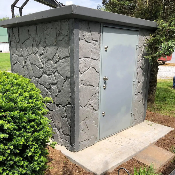 Missouri Above ground Outdoor Concrete Storm Room Shelter Color Stones