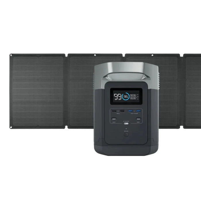 EcoFlow DELTA 1300 Solar Generator + 1x 110W Portable Solar Panel