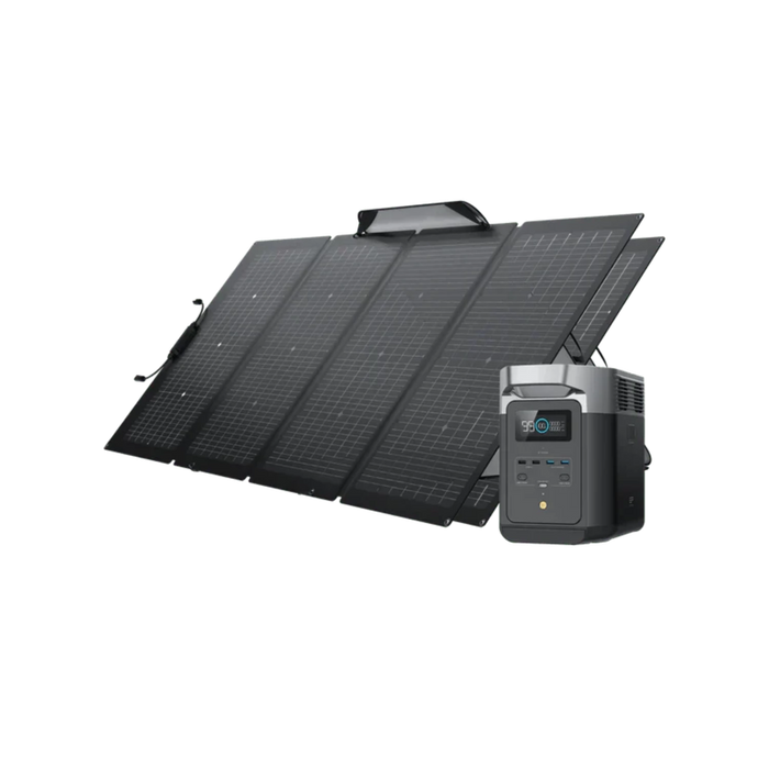 EcoFlow DELTA 2 Solar Generator + 2x 220W Portable Solar Panel