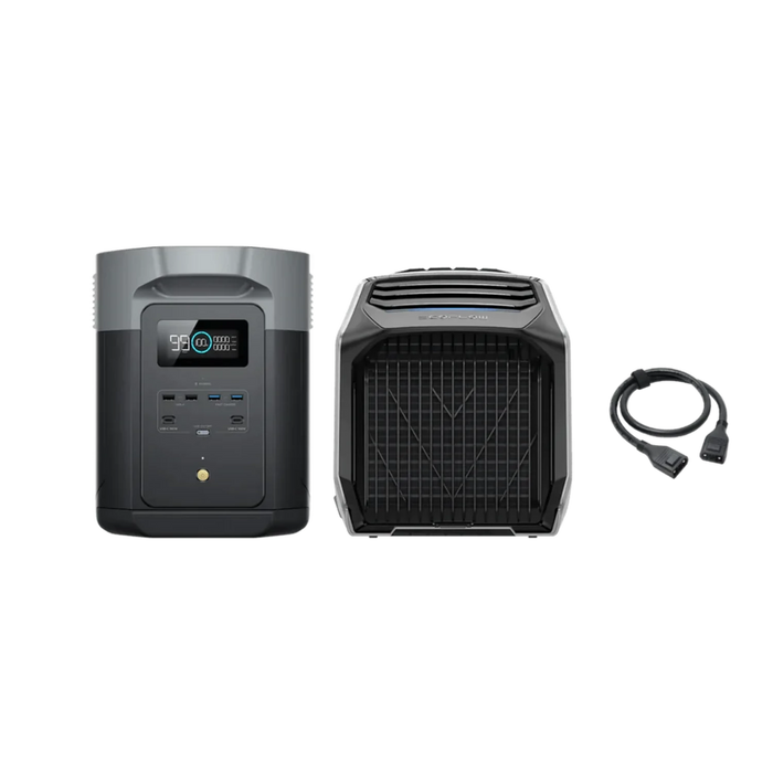 EcoFlow WAVE 2 Portable Air Conditioner + DELTA 2 Max Solar Generator