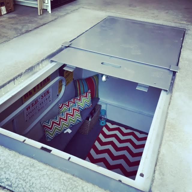 Nebraska Under ground garage floor steel storm shelter