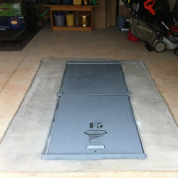 Nebraska Under ground garage floor steel storm shelter