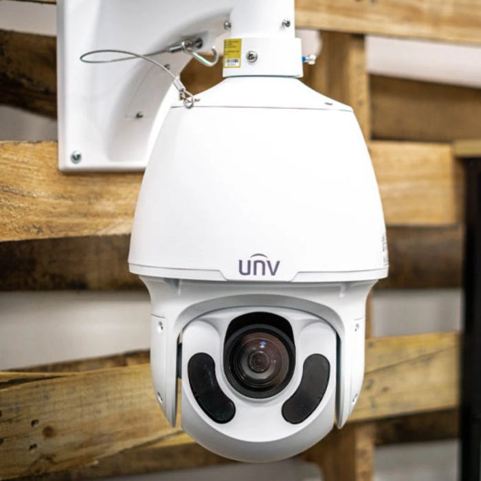 UNIVIEW FullHD 1080p (2MP) NDAA Compliant Weatherproof PTZ IP Security Camera with a 33x Zoom Lens, Lighthunter Illumination, and Deep Learning AI