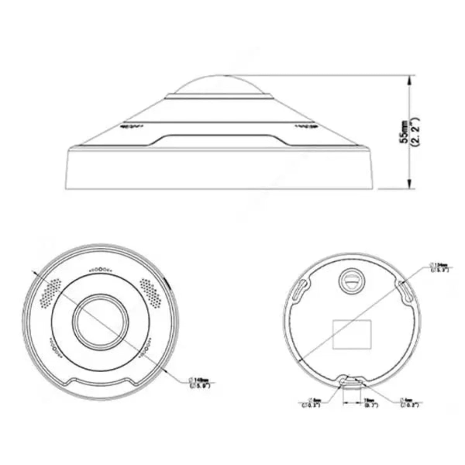 UNIVIEW 12MP 4K Ultra HD Panoramic IR Fisheye Security Camera