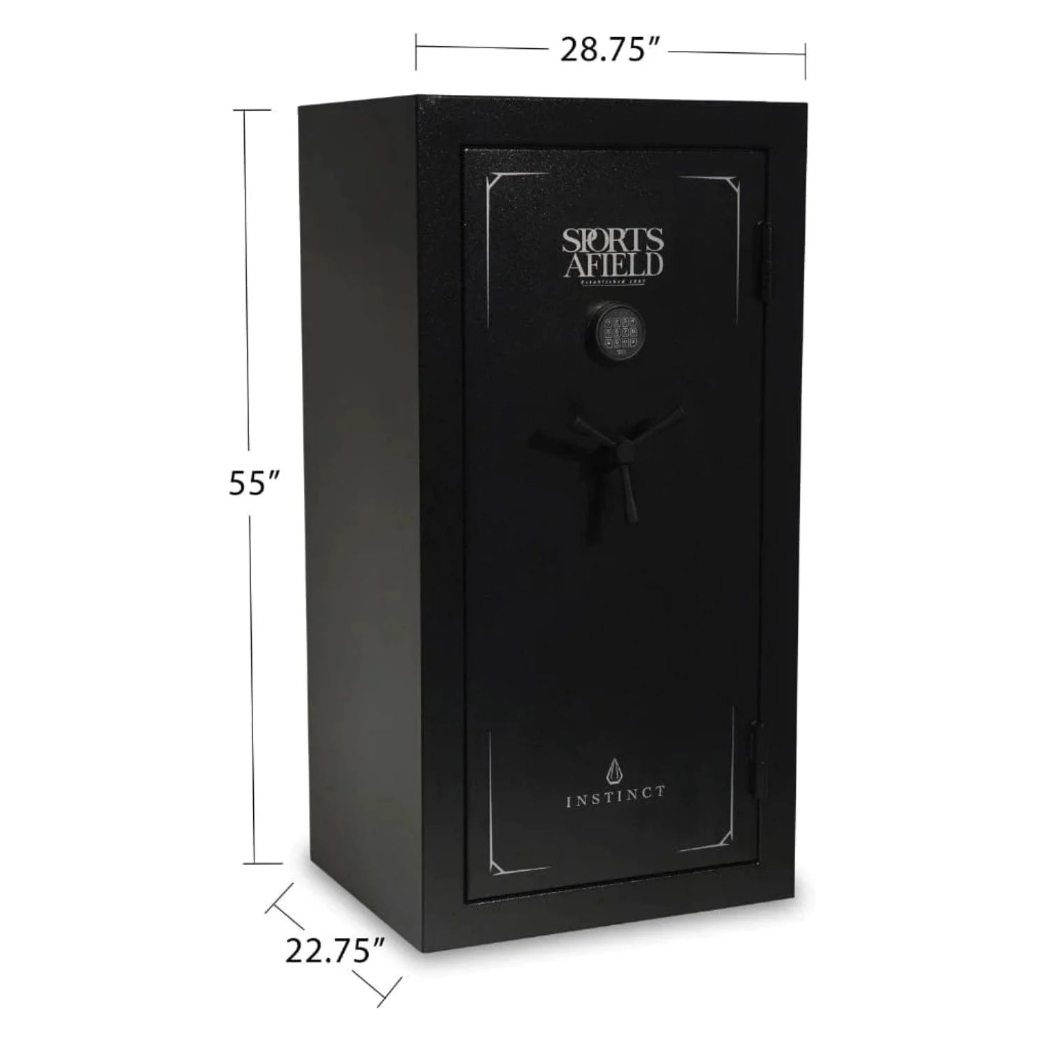 Sports Afield Gun Safes Instinct Series (30 Gun) Black - 30 Minute Fire Rating
