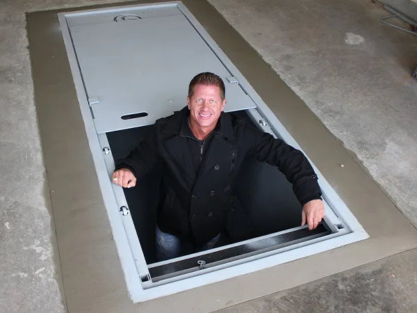 Nebraska Under ground garage floor steel storm shelter